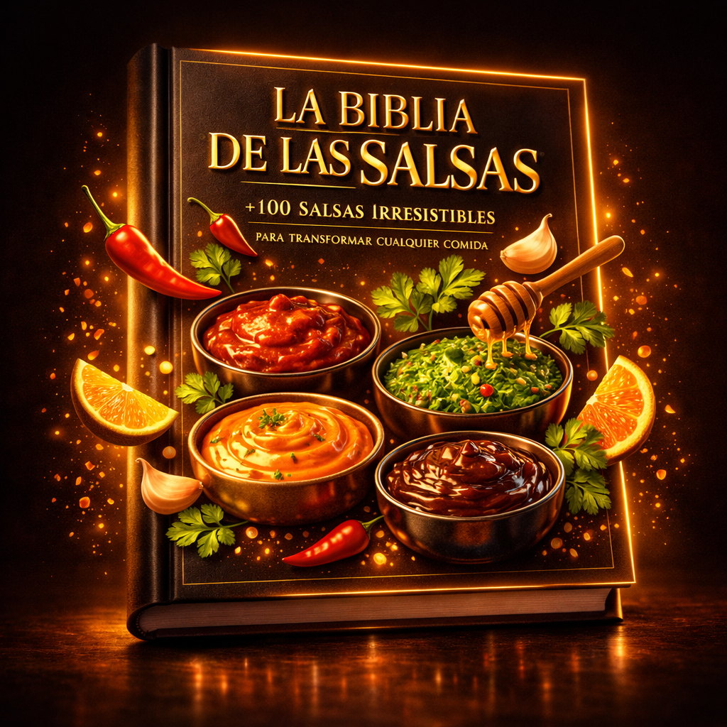 La Biblia de las Salsas 🔥
(Sistema en video paso a paso + 10 bonos de regalo 🎁)